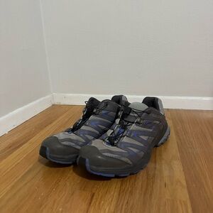 Salomon Gray and Blue Athletic Shoes for Outdoor Performance